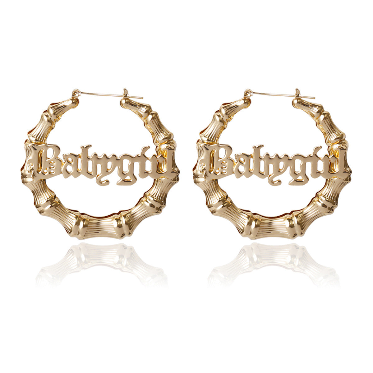 Wholesale Hip-hop Punk Round Pockmarked Heart Letter Earrings